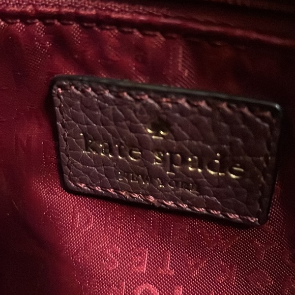 Burgundy Kade Spade hobo bag w/detachable strap - Picture 4 of 5